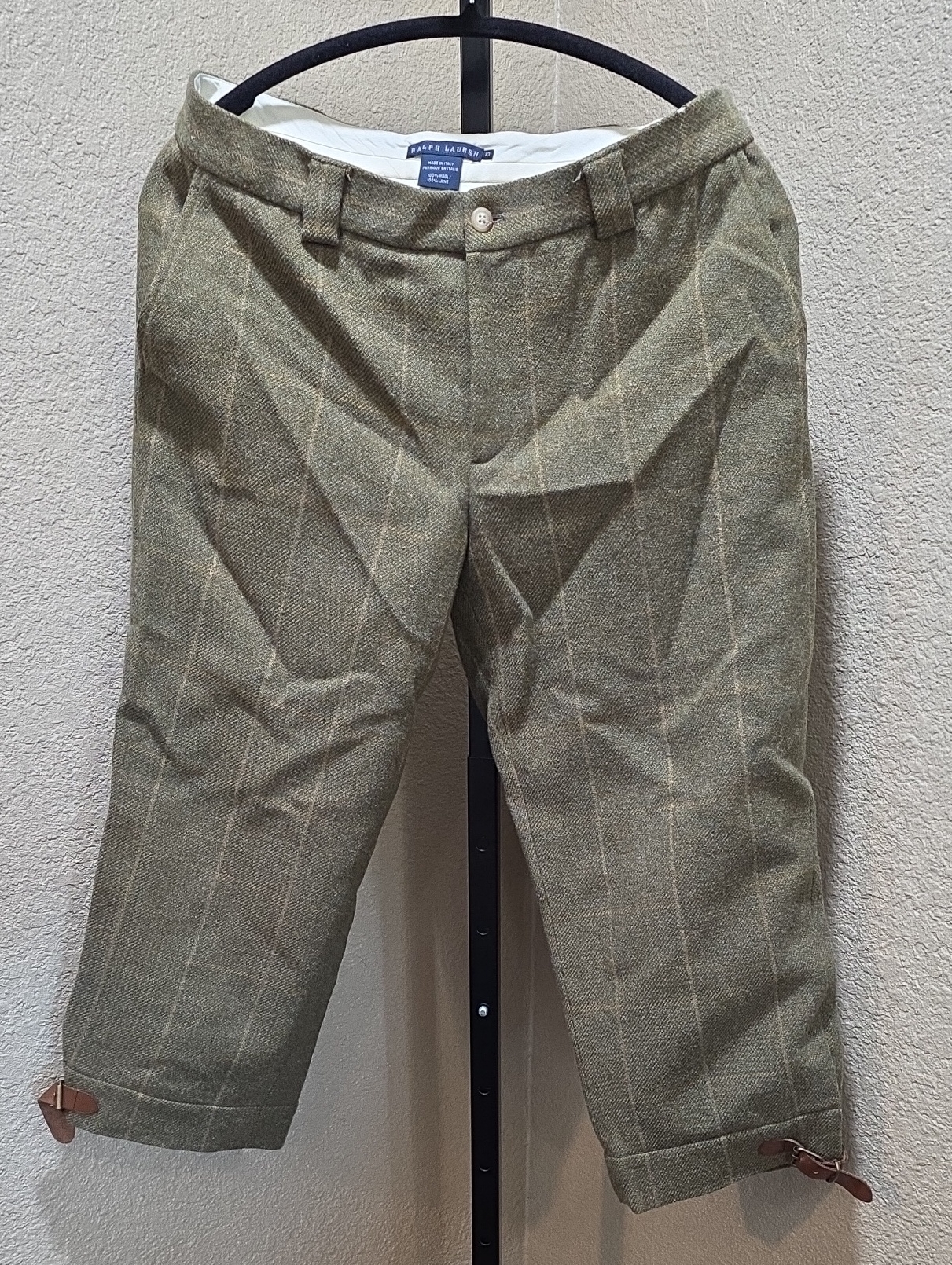 Ralph Lauren 100% Wool Breek Trousers Women's Size 10 Made In Italy